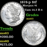 1878-p 8tf Morgan Dollar $1 Grades Select Unc