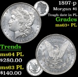 1897-p Morgan Dollar $1 Grades Select Unc+ PL