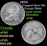 1834 Capped Bust Half Dollar 50c Grades xf