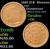 1863 D.E. Stearns Civil War Token 1c Grades vf++