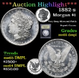 ***Auction Highlight*** 1882-s Morgan Dollar $1 Graded GEM Unc DMPL By USCG (fc)