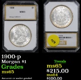 1900-p Morgan Dollar $1 Graded ms65 by PCI