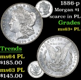 1886-p Morgan Dollar $1 Grades Select Unc+ PL