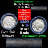 Buffalo Nickel Shotgun Roll in Old Bank Style Wrapper 1925 & d Mint Ends (fc)
