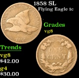 1858 SL Flying Eagle Cent 1c Grades vg, very good
