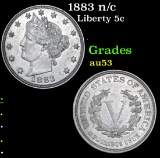 1883 n/c Liberty Nickel 5c Grades Select AU