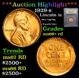 ***Auction Highlight*** 1929-s Lincoln Cent 1c Graded GEM++ RD By USCG (fc)