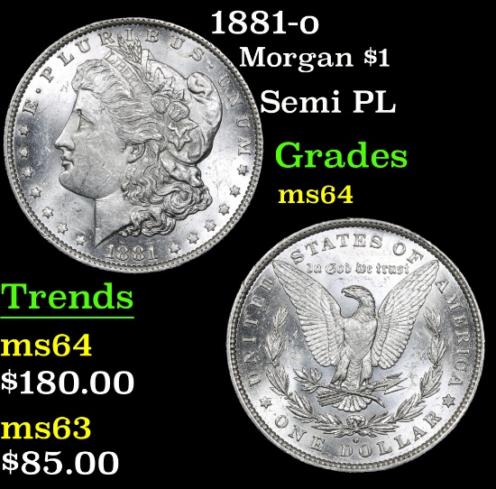 1881-o Morgan Dollar $1 Grades Choice Unc