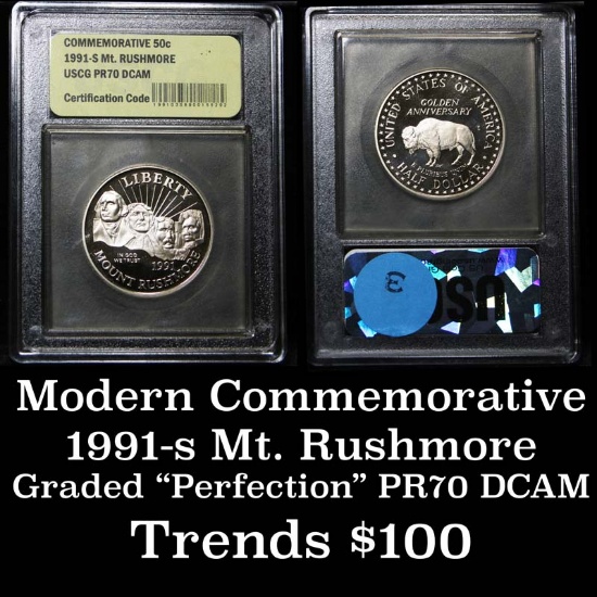 1991-s Mt. Rushmore proof Modern Commem Half Dollar 50c Graded GEM++ Proof Deep Cameo By USCG