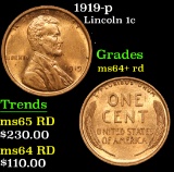 1919-p . . Lincoln Cent 1c Grades Choice Unc RD