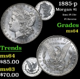 1885-p Semi Pl Obv Pl Reverse Morgan Dollar $1 Grades Choice Unc