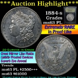 ***Auction Highlight*** 1884-s Morgan Dollar $1 Graded Select Unc PL by USCG (fc)