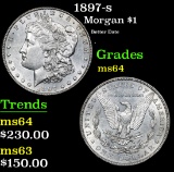 1897-s Better Date . Morgan Dollar $1 Grades Choice Unc