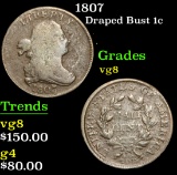 1807 . . Draped Bust Large Cent 1c Grades vg, very good