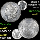 1878-s DMPL OBV . Morgan Dollar $1 Grades Choice+ Unc