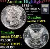 ***Auction Highlight*** 1881-s Stunning Cameo Pristine Morgan Dollar $1 Graded GEM+ DMPL By USCG (fc
