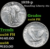 1928-p . . Standing Liberty Quarter 25c Grades Choice AU/BU Slider FH