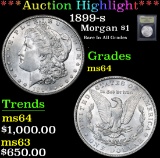 ***Auction Highlight*** 1899-s Rare In All Grades . Morgan Dollar $1 Graded Choice Unc By USCG (fc)