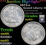 ***Auction Highlight*** 1875-s Pristine Great Luster Finest We Have Ever Sold Twenty Cent Piece 20c