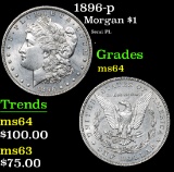 1896-p Semi PL . Morgan Dollar $1 Grades Choice Unc