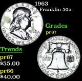 1963 . . Franklin Half Dollar 50c Grades GEM++ Proof