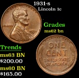 1931-s . . Lincoln Cent 1c Grades Select Unc BN
