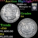 ***Auction Highlight*** 1889-cc Key Date . Morgan Dollar $1 Graded f+ By USCG (fc)