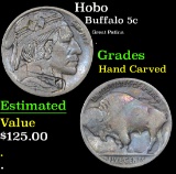 Hobo Great Patina . Buffalo Nickel 5c Grades Hand Carved