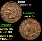 1890 . . Indian Cent 1c Grades Choice+ Unc BN