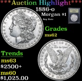 ***Auction Highlight*** 1886-o Key Date . Morgan Dollar $1 Graded Select Unc By USCG (fc)