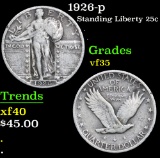 1926-p . . Standing Liberty Quarter 25c Grades vf++