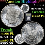 ***Auction Highlight*** 1882-s . . Morgan Dollar $1 Graded GEM+ PL By USCG (fc)