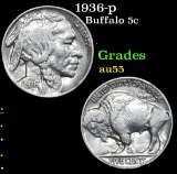 1936-p . . Buffalo Nickel 5c Grades GEM+ Unc