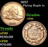 1857 . . Flying Eagle Cent 1c Grades xf