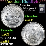 ***Auction Highlight*** 1890-s Much Better Date  . Morgan Dollar $1 Graded Choice+ Unc By USCG (fc)
