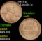 1915-p Lincoln Cent 1c Grades Choice AU