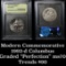 1992-d Columbus Modern Commem Half Dollar 50c Graded ms70, Perfection By USCG