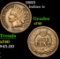 1863 Indian Cent 1c Grades xf