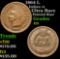 1864 L Indian Cent 1c Grades f+