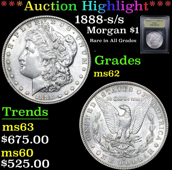 ***Auction Highlight*** 1888-s/s Morgan Dollar $1 Graded Select Unc By USCG (fc)