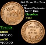 1863 Union For Ever Civil War Token 1c Grades Choice AU