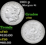1901-p Morgan Dollar $1 Grades vf++