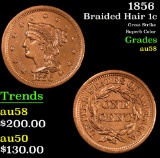1856 Braided Hair Large Cent 1c Grades Choice AU/BU Slider