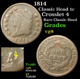 1814 Classic Head Large Cent 1c Grades vg, very good