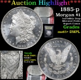 ***Auction Highlight*** 1885-p Morgan Dollar $1 Graded GEM+ DMPL By USCG (fc)