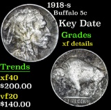 1918-s Buffalo Nickel 5c Grades xf details