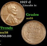 1927-d Lincoln Cent 1c Grades Choice AU