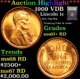 ***Auction Highlight*** 1909-p Near Top Pop Lincoln Cent 1c Graded GEM++ RD By USCG (fc)