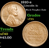 1910-s Lincoln Cent 1c Grades vf++