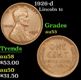 1926-d Lincoln Cent 1c Grades Select AU